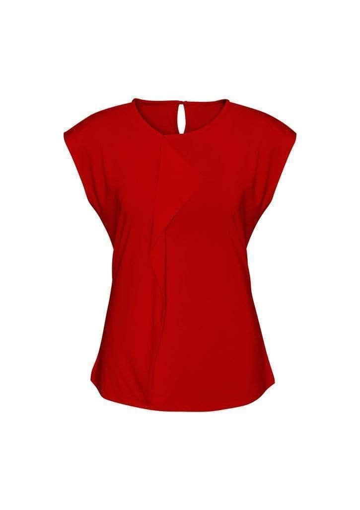 Biz Collection Corporate Wear Red / 6 Biz Collection Women’s Mia Pleat Knit Top K624ls